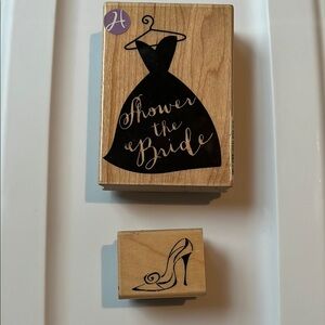 Hampton Art Shower The Bride and Inkadinkado Pump Shoe Rubber Stamps